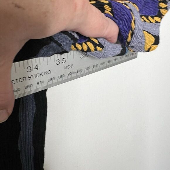 Silhouettes Gauzy Crinkle Abstract Top Womens 4X Rayon Artsy Art To Wear Boho - Picture 7 of 11